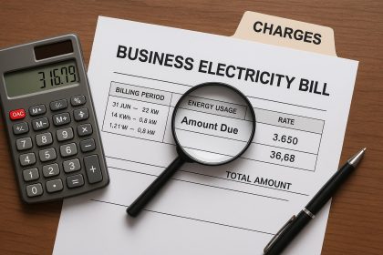 Business electricity bill highlighting hidden charges and fees explained for better understanding