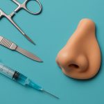 Surgical rhinoplasty tools arranged in a clinic, highlighting cosmetic nose surgery techniques