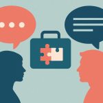 Couple talking with therapist in Mississauga office to improve relationship communication