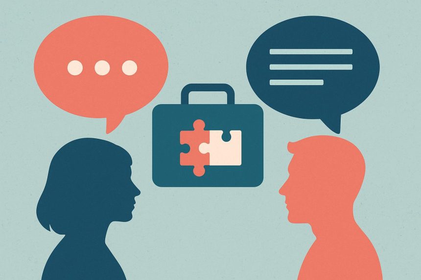 Couple talking with therapist in Mississauga office to improve relationship communication