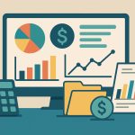 Simple budget dashboard with colorful charts and graphs for easy personal finance management