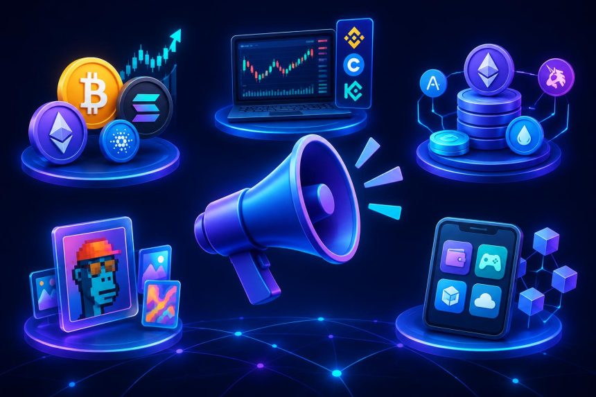 Digital marketing strategies for crypto tokens, exchanges, DeFi, NFTs, and Web3 applications