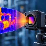 Close-up of advanced infrared sensor technology used by professionals for precise detection