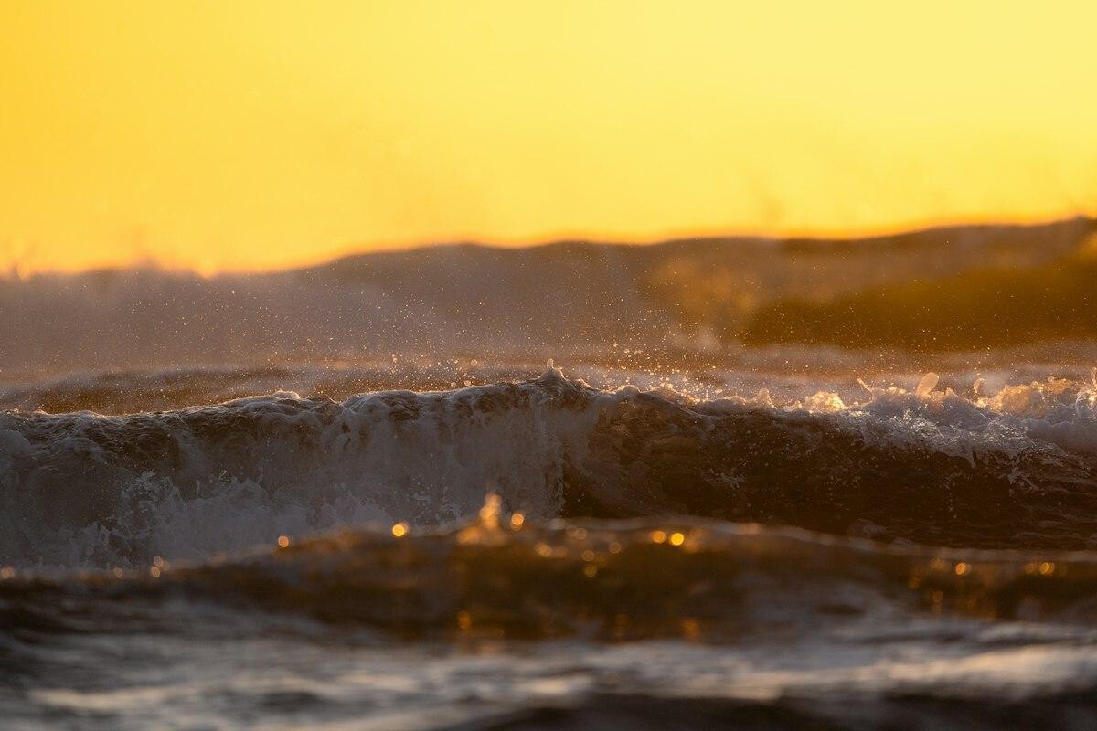 Surfer riding a wave at Pismo Beach